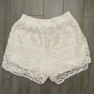 Lane Bryant white lace shorts Size 14/16